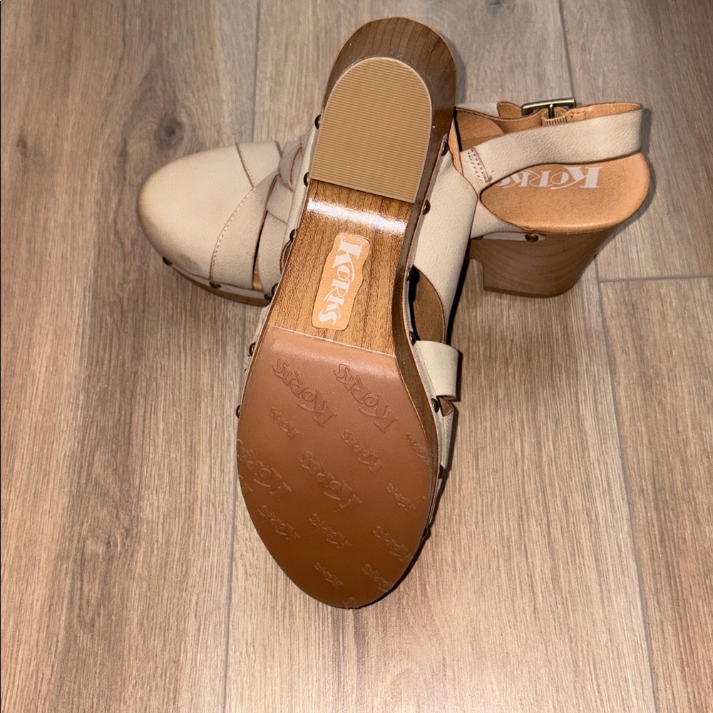 NWOT Korks Wynne Tan platform sandals, size 11M. - Picture 5 of 5